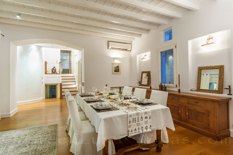 Meeresfrüchte, die privates Kochluxuslandhaus Syros Griechenland speisen
