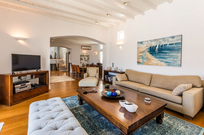 Wohnzimmer Luxusvilla Syros Griechenland