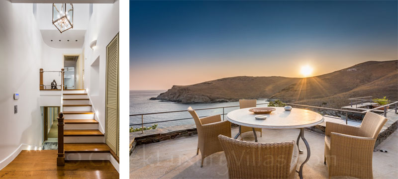 Master Suite Meerblick Luxusvilla Syros Griechenland