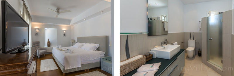 Hauptschlafzimmer Meerblick moderne Villa Syros Griechenland