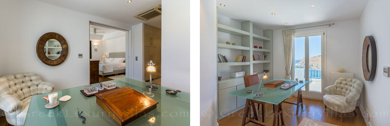 Büro Hauptschlafzimmer Villa Syros Griechenland
