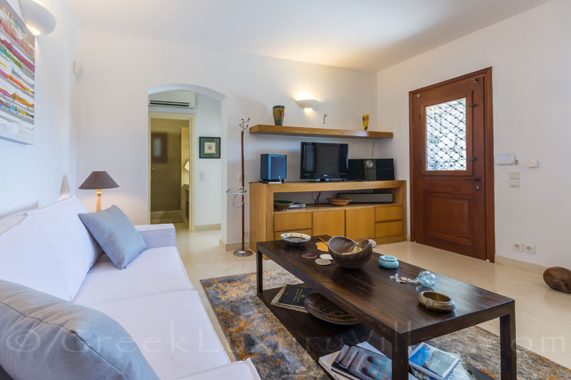 Gästehaus Wohnzimmer Luxusvilla Syros Griechenland