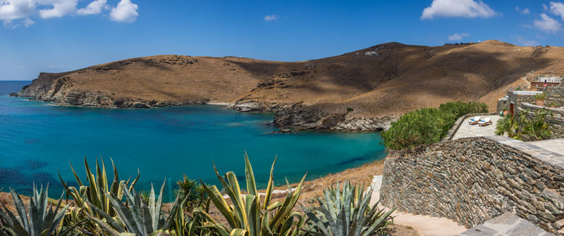 Panoramablick am Meer Villa Syros Griechenland