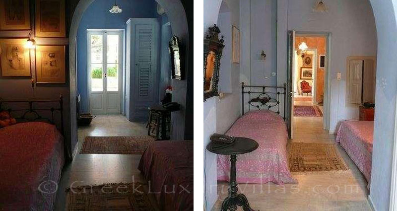 Traditional interior of villa for large groups on Syros