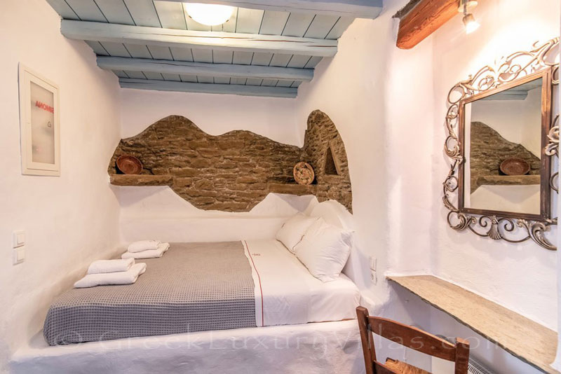 Tinos traditional villa double bedroom