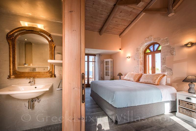 Seaview from the bedroom of the villa with a pool in Zakynthos