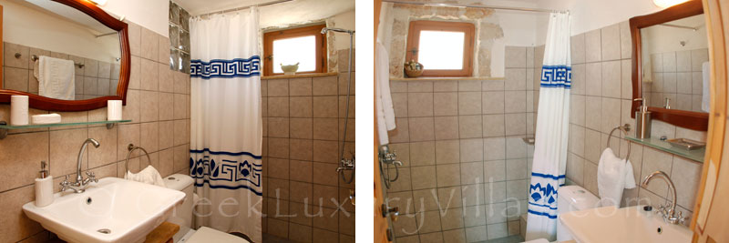 Bathroom of seafront villa in Zakynthos